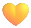 A gradient yellow-orange heart symbol, representing love and positivity, relevant to themes of affection and connection.